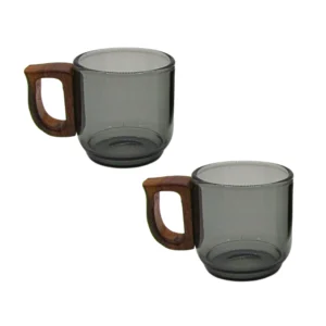 Tazas Para Expresso Con Asa De Madera 100 Ml