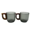 Tazas Para Expresso Con Asa De Madera 100 Ml
