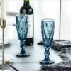 4 Copa Labrada De Vidrio Para Champagne 260 Ml Elysia