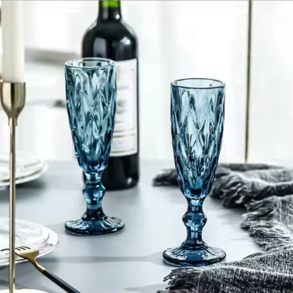4 Copa Labrada De Vidrio Para Champagne 260 Ml Elysia