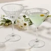 4 Copa Labrada De Vidrio Para Martini 220 Ml Elysia