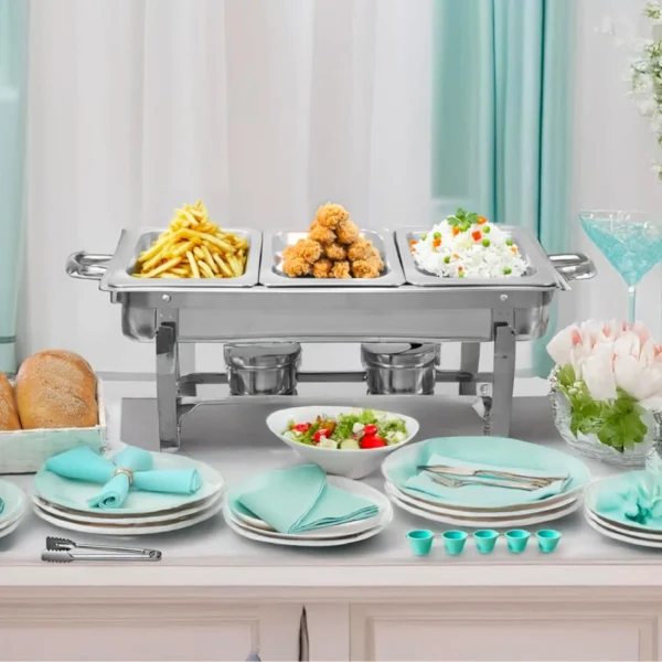 5 Chafer Buffet Acero Inoxidable Multifuncional 12 Lt Banquete
