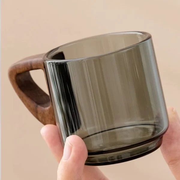Tazas Para Expresso Con Asa De Madera 100 Ml