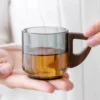 Tazas Para Expresso Con Asa De Madera 100 Ml