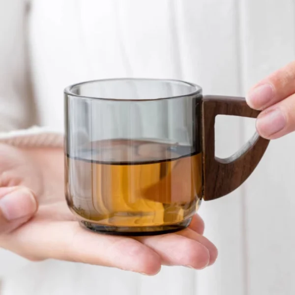 Tazas Para Expresso Con Asa De Madera 100 Ml