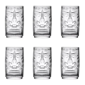 12(15) Vaso De Vidrio Para Coctel Tiki 520 Ml Big Nose 6 Pzs