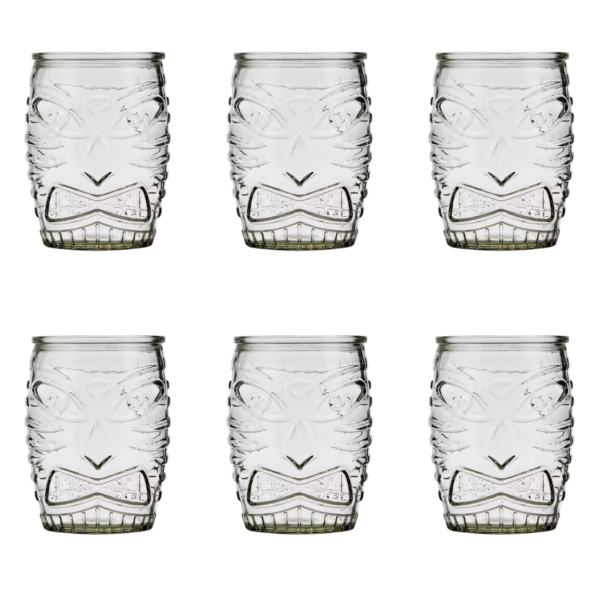 1(44) Vaso De Vidrio Para Coctel Tiki 510 Ml Wide Mouth S 6 Pzs