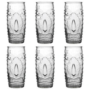 18(9) Vaso De Vidrio Para Coctel Tiki 618 Ml Wide Mouth L 6 Pzs