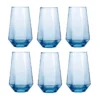 2 Vaso De Vidrio 575 Ml En Forma De Diamante 6 Pzs
