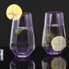 5 Vaso De Vidrio 575 Ml En Forma De Diamante 6 Pzs
