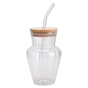 Vaso Novare con tapa de bambu 415 ml