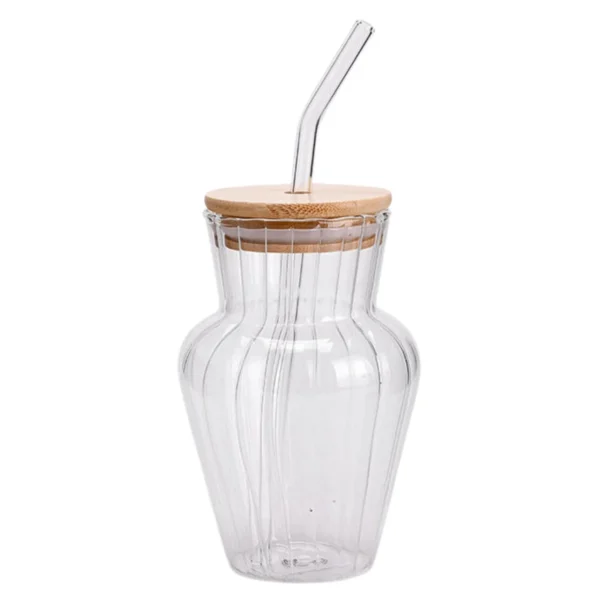 Vaso Novare con tapa de bambu 415 ml