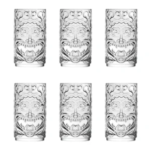 6(18) Vaso De Vidrio Para Coctel Tiki 520 Ml Little Nose S 6 Pzs