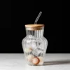 Vaso Novare con tapa de bambu 415 ml