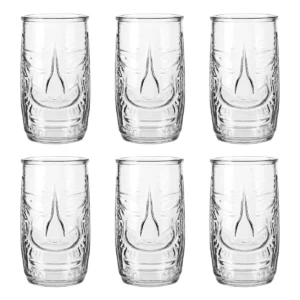6(24) Vaso De Vidrio Para Coctel Tiki 618 Ml Big Nose L 6 Pzs