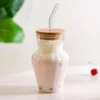Vaso Novare con tapa de bambu 415 ml