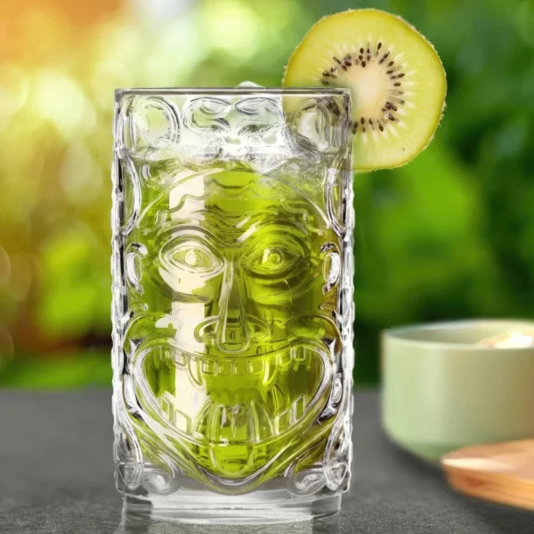 8(17) Vaso De Vidrio Para Coctel Tiki 520 Ml Little Nose S 6 Pzs