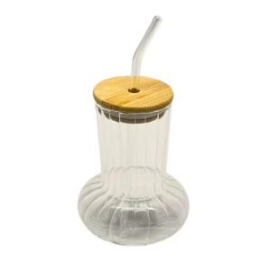 Vaso Mushroom con tapa bambú 450ml