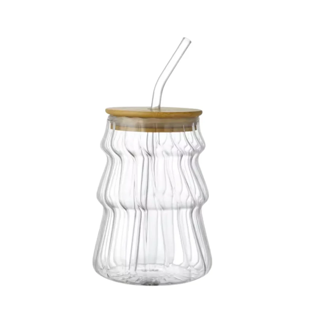 Vaso Tree con tapa bambú  450ml.
